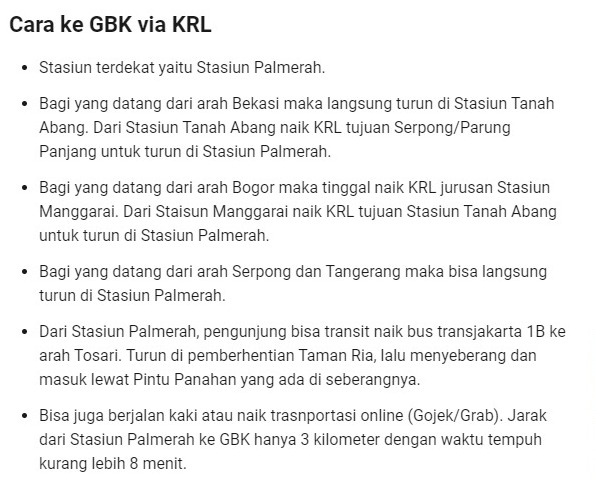 Cara Ke GBK Naik KRL, TransJakarta Dan MRT – Marhatahata