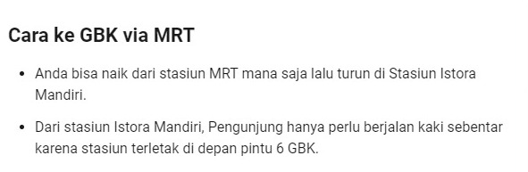 Cara Ke GBK Naik KRL, TransJakarta Dan MRT – Marhatahata